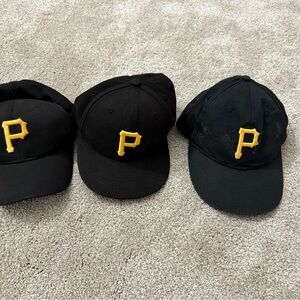 3 Pittsburgh Pirates Boys Baseball Hats